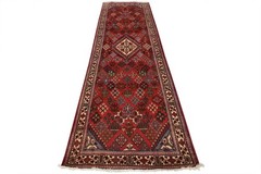 Maymeh Runner 4’3” x 12’6” Red Wool Vintage Tribal Hand-Knotted Oriental Rug