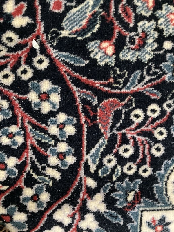 Pretty Large Wool Area Rug Carpet with Floral Medallion Pattern gallery