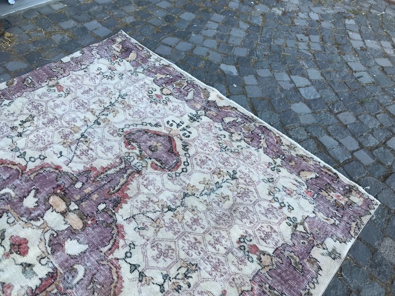 Handmade Wool Rug, Bohemian Large Rug, Turkish Vintage Rug, 6,2 x 9,0 ft gallery