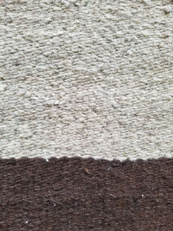 Fine Vintage Traditional Hand Made Oriental Wool Beige Brown Kilim 217x149cms gallery