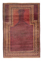Vintage Hand-Knotted Area Rug 2’11” x 4’4″ Traditional Wool Carpet
