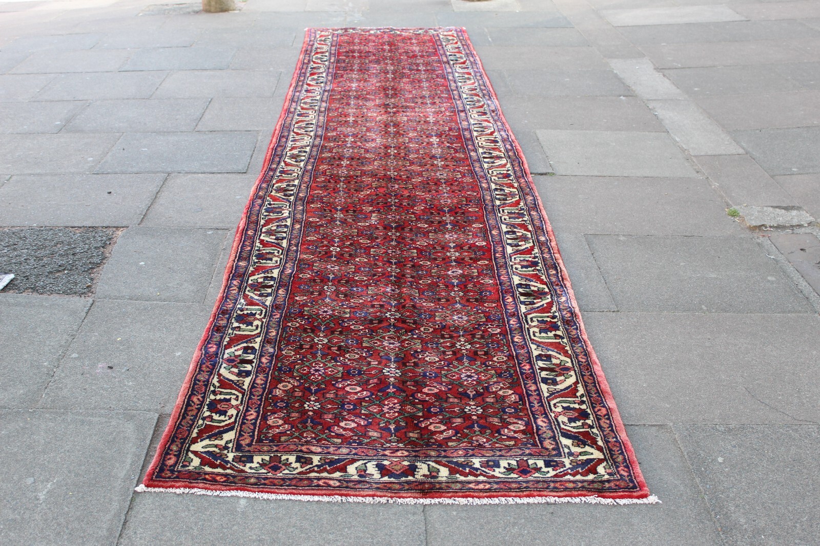Vintage Traditional Hand Made Oriental Red Wool Long Corridor Runner 500x104cm gallery