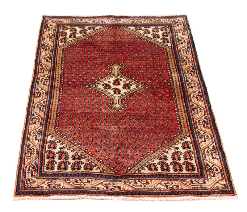 Vintage 4'1" x 6'9" Traditional Hand Knotted Vegetable Dye Wool Area Rug gallery