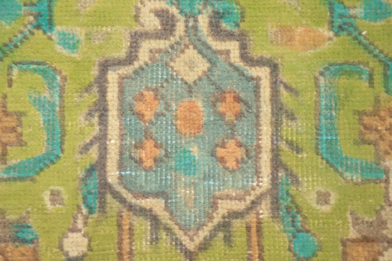 Light Green Over-Dyed Wool Handmade Traditional Living Room Area Rug 7x9 Carpet gallery