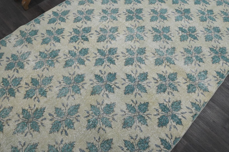 Oushak Turkish Vintage Rug 5x8 Kilim Rug Anatolian Handmade Boho Decor BEIGE gallery