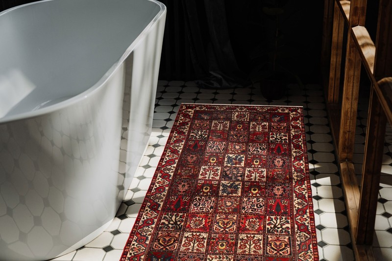 Vintage Geometric Area Rug 5'3" x 9'10" Traditional Hand-Knotted Wool Carpet gallery