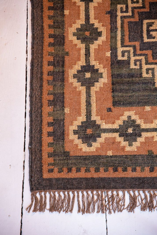 Rug Rectangle Wool Jute Area Runner Rug Hallway Rug Oriental Modern Rug Kilim gallery