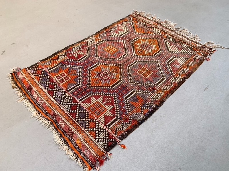 Vintage Turkish Kilim Rug 150x92 cm Wool Kelim, Medium gallery