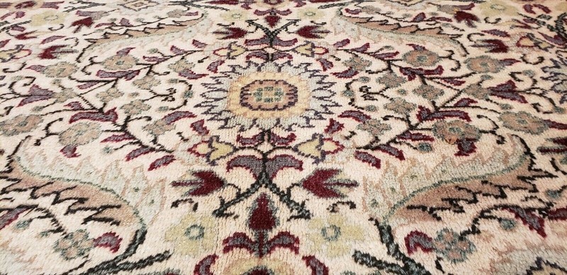 Exquisite Antique 1940-1050's Wool Pile Natural Color Bunyan Area Rug 4'8"×6' gallery