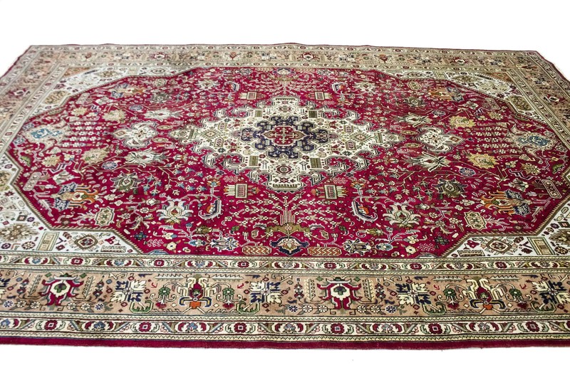 Vintage Handmade Wool Oriental Rug Classic Floral Design Home Decor 8X11'5 gallery