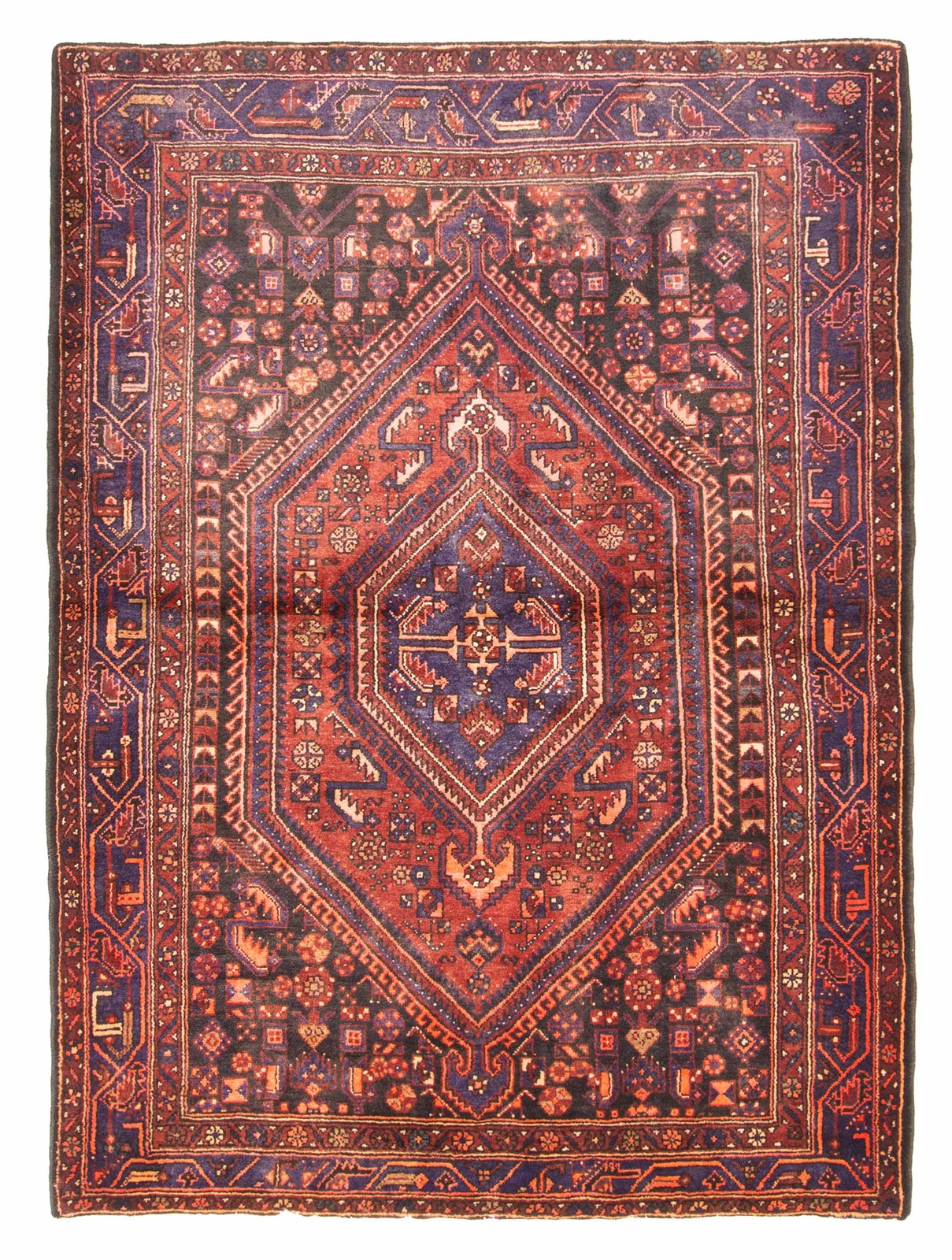 Vintage Traditional Hand-Knotted Area Rug 5'1" x 6'10" Oriental Wool Carpet gallery
