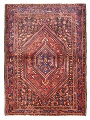 Vintage Traditional Hand-Knotted Area Rug 5’1″ x 6’10” Oriental Wool Carpet