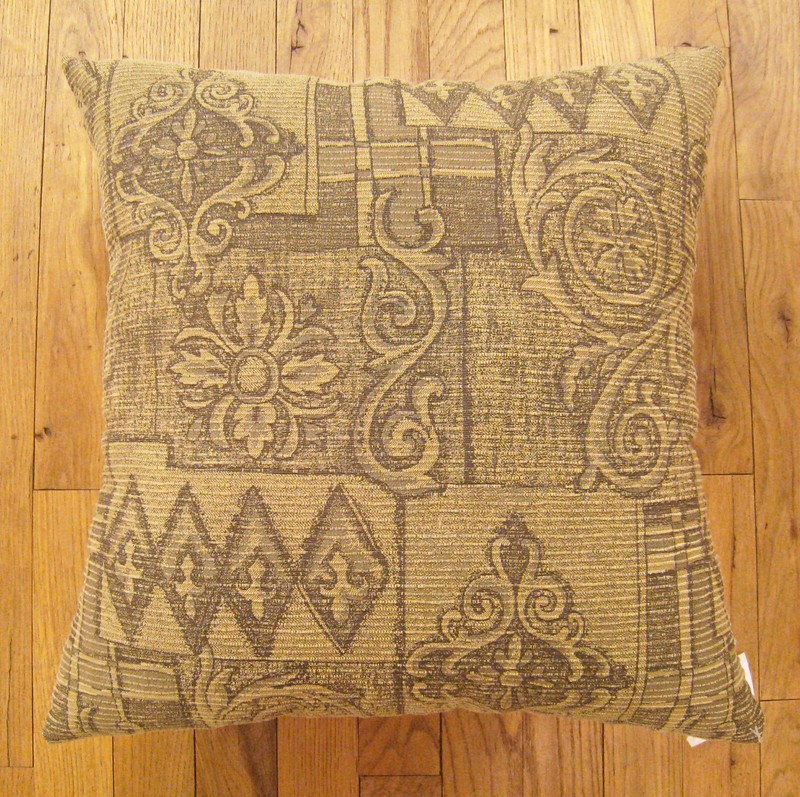 Vintage Floro-Geometric Fabric Pillow; Size 1'8” x 1'6” with FREE SHIPPING! gallery