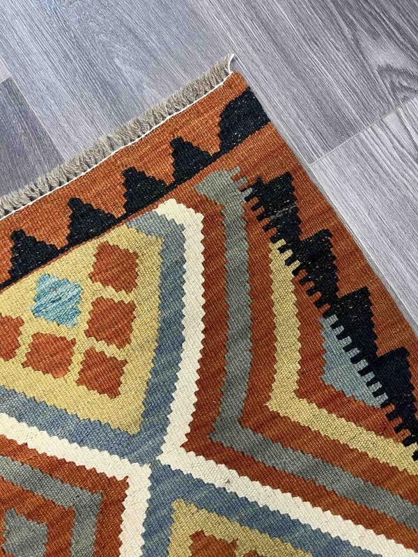 Vintage Kilim Traditional Hand Made Oriental Wool Kilim 5ftx3.2ft 147cmx102cm gallery