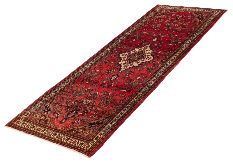 Vintage Hand-knotted Runner Rug 3'7" x 10'11" Traditional Oriental Wool Carpet gallery