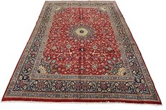 Vintage Oriental 10′ x 12’11” Red Wool Traditional Hand-Knotted Oriental Rug