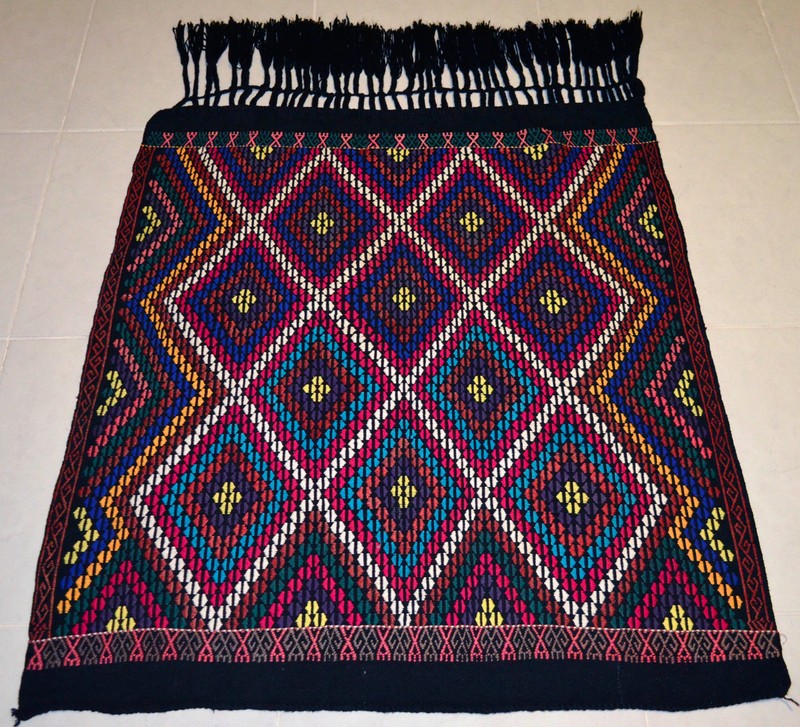 Turkish Hand Woven Kilim Rug Braided Wall Hanging 38″ x 41″ Boho Chic gallery