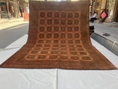 Antique Turkmen Rug 7’3x10ft Hand Knotted Tribal Terracotta Vintage Bedroom Rug