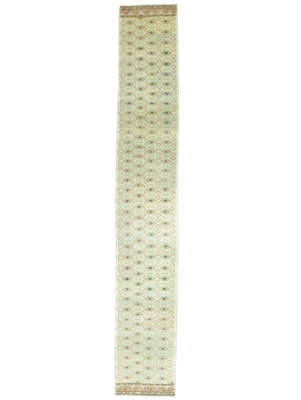 Modern Turkish Extra Long Runner 2.5x24.8 ft Hand-knotted Oushak Stairway Rug gallery