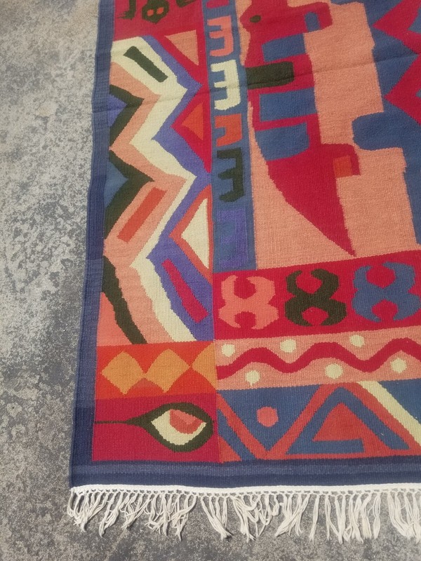 Vintage Traditional Handmade Beautiful Turkish Kilim Floor Rug 234x168 cm gallery