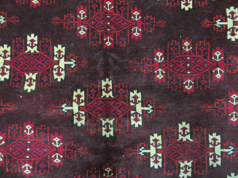 7' X 10' Antique Handmade Yamud Turkoman Wool Rug Excellent gallery