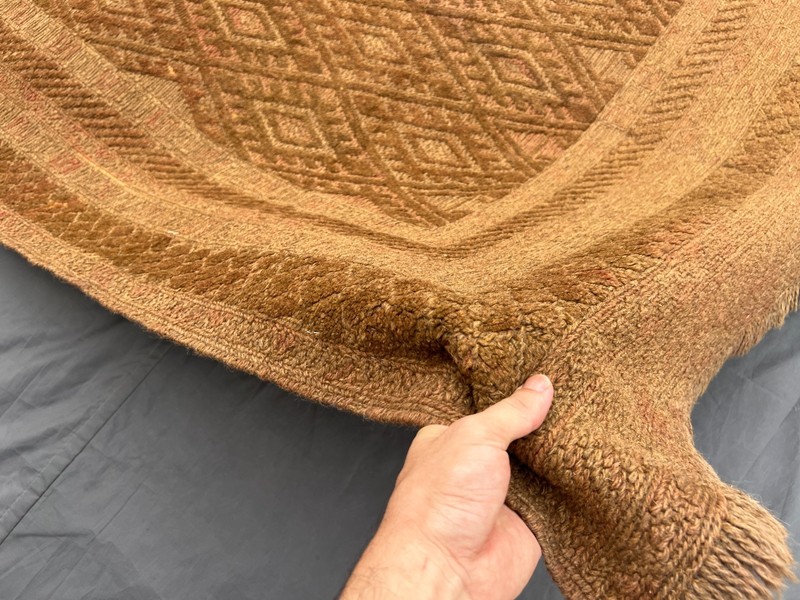 Camel Brown Faded Turkish Rug 4'4x6 Tribal Boho Geometric Vintage Area Rug gallery