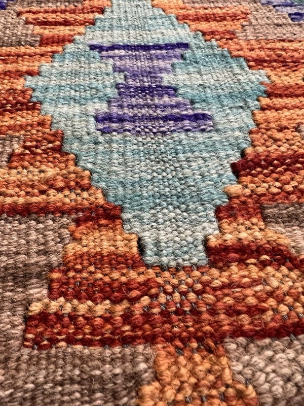 Handmade Kilim Runner wool natural colours Afghan Traditional 289cmx79cm gallery