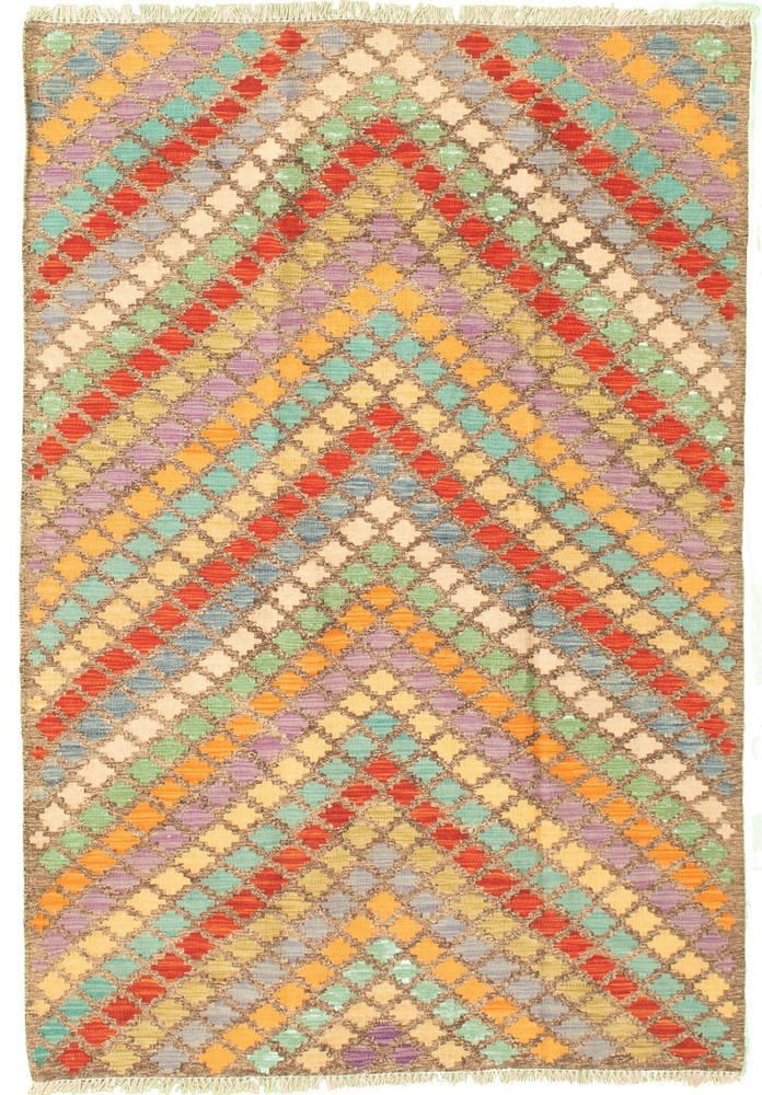 Vintage 4'1" x 6'0" Traditional Wool Hand Woven Oriental Area Rug
