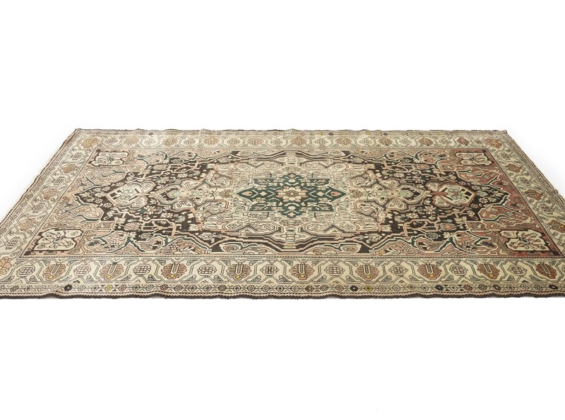 Handmade Semi-Antique Wool Rug Traditional Floral Style Decor Carpet 5'5X9'7 ft gallery