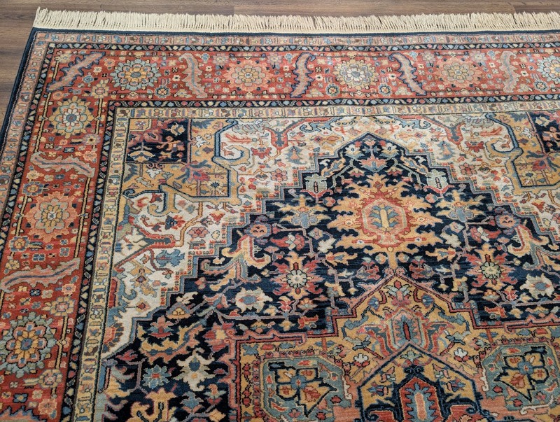 Karastan Rug 8.8 x 10.6, Navy Heriz #700/701, Wool, Discontinued gallery