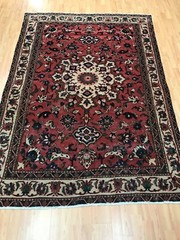 4’9″ x 6’9″ Antique Indian Oriental Rug – 1930s – Hand Made – 100% Wool