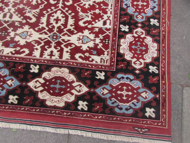 Vintage Hand Made Traditional Oriental Wool Red Large Carpet 282x210cm gallery