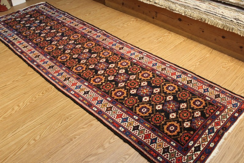 10 Ft. Long Handmade Antique Caucasian rug Tribal 100% Wool Circa 1880's gallery