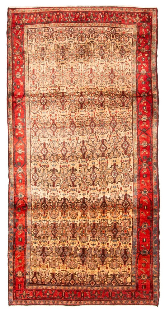 Traditional Vintage Hand-Knotted Area Rug 4'4" x 8'9" Oriental Wool Carpet