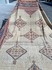 Auth: 19/20th C Antique Camel Hair Sarab – Rare Elegant Multi Medallion 11X20