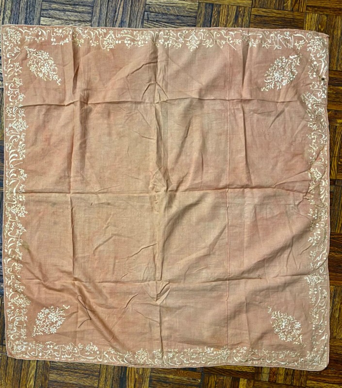 Wedding Scarf with Nastaliq Arabic Script, Qa-Jarr Dynasty, 18-19th C, 4ft x 4ft gallery