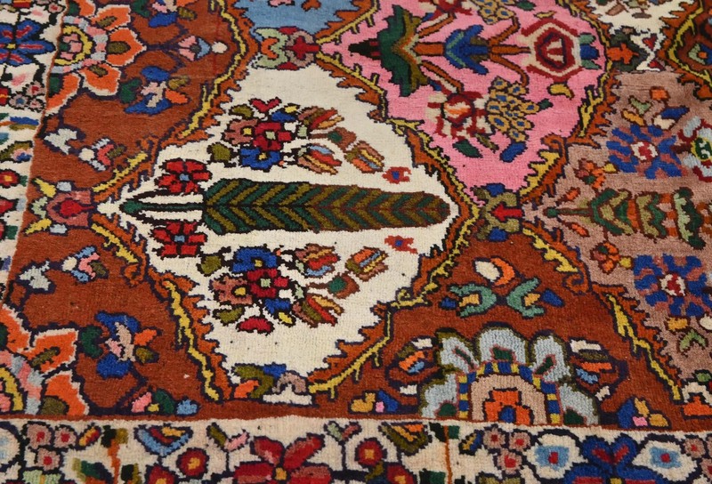 Small Entryway Vintage Floral Rusty Red Hand-Knotted Rug Bedroom Carpet 3X5 ft gallery