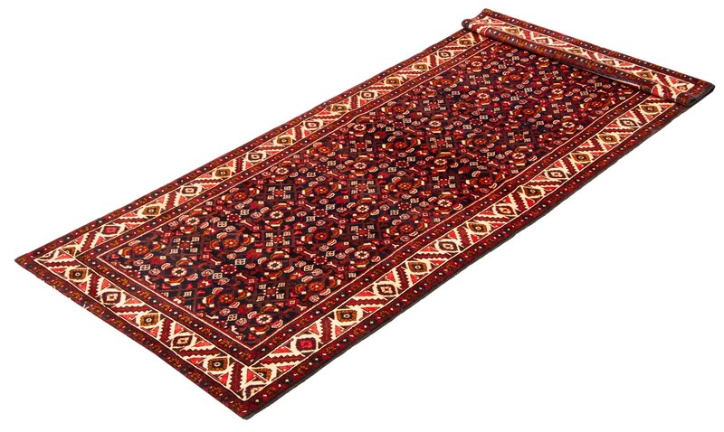 Vintage Hand-knotted Runner Rug 3'7" x 9'10" Traditional Oriental Wool Carpet gallery
