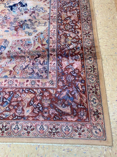 USED AUTHENTIC AMERICAN KARASTAN HUNTING PATTERN # 723 RUG ART CARPET 8'8" x 12' gallery