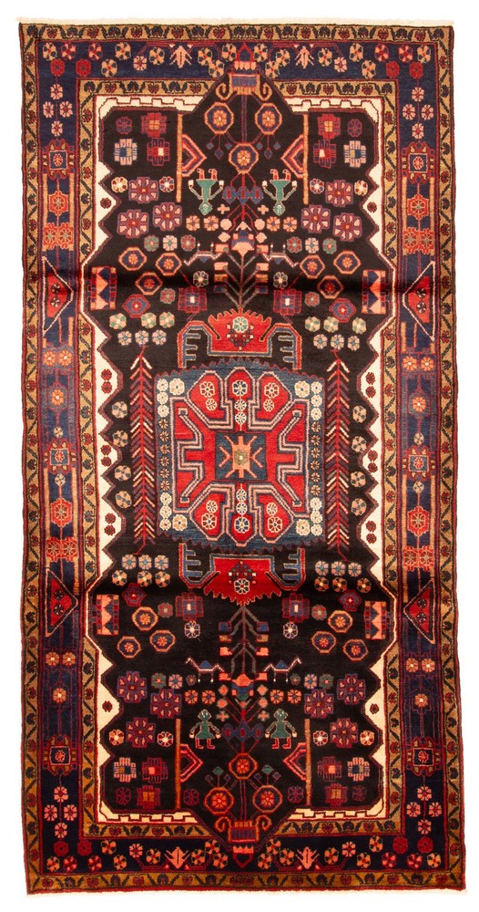 Traditional Vintage Hand-Knotted Area Rug 5'1" x 10'0" Oriental Wool Carpet