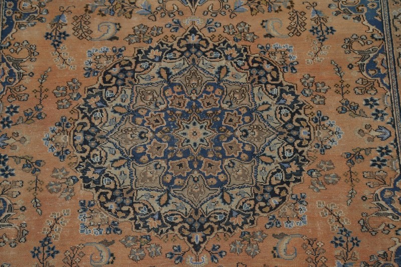 Vintage Muted Floral Traditional 8x11 Area Rug Wool Hand-knotted Low Pile Carpet gallery