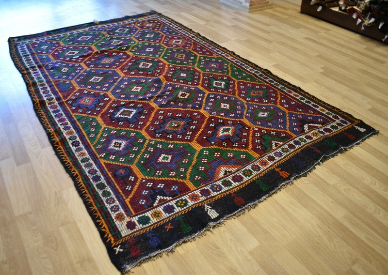 Gorgeous Anatolian Turkish Handwoven Nomadic Kilim 7 Ft x 11 Ft Free Shipping gallery