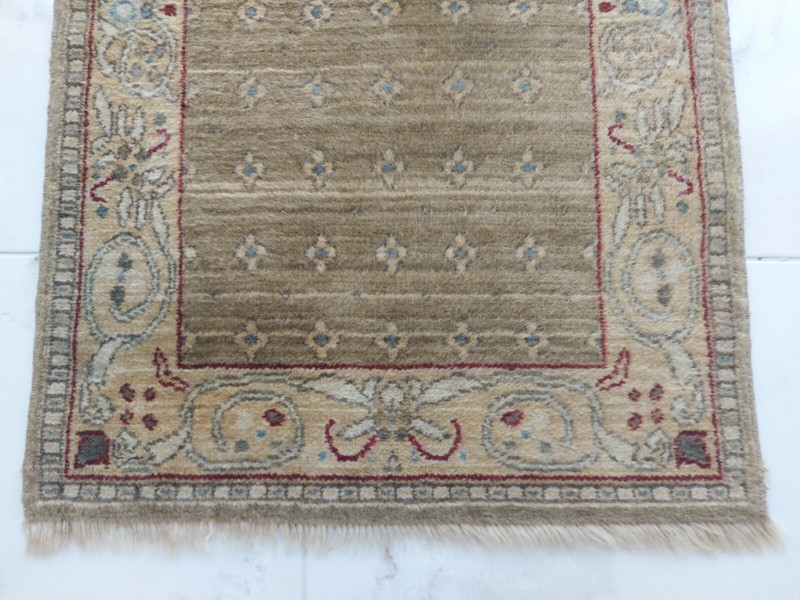 Medium Antique Nepal Carpet Rug Old Faded Special Rug, Oushak Handmade Beige Rug gallery
