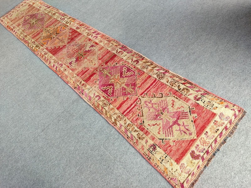 2.8 x 13 Ft, Antique rug 3x13, Turkish runner 3x13 vintage, Tribal Herki rug gallery