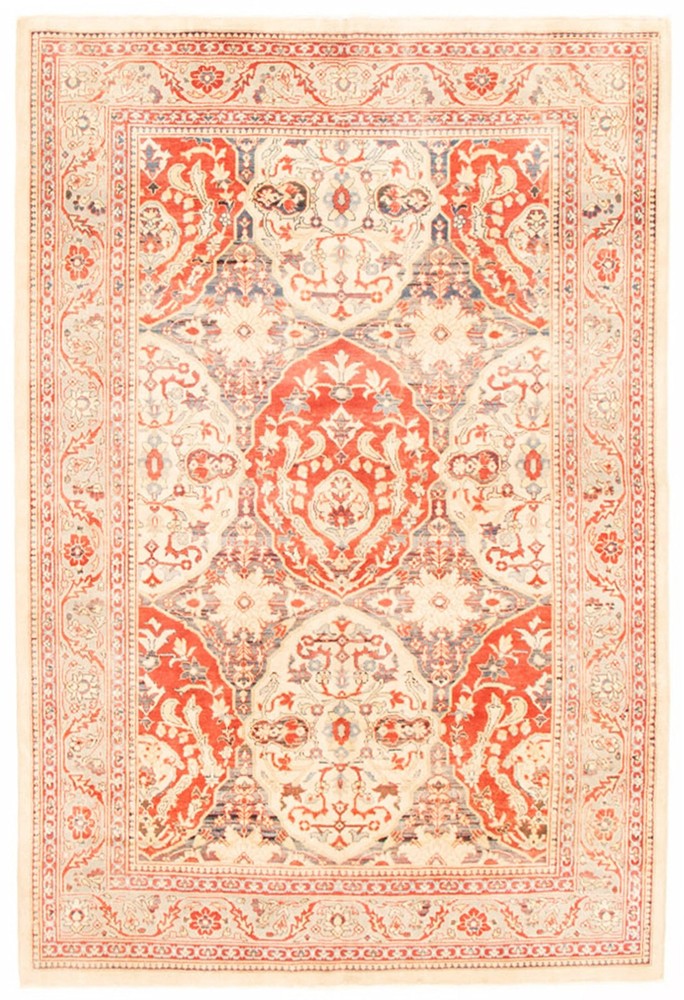 Vintage 6'1" x 8'10" Traditional Hand Knotted Vegetable Dye Wool Area Rug