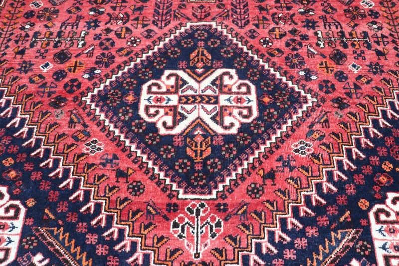 Antique Oriental Qashqai Rug 288x210cm (9’5” x 6’11”) Hand Knotted Tribal Wool gallery