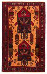 Vintage 2’9″ x 4’6″ Traditional Hand Knotted Vegetable Dye Wool Area Rug
