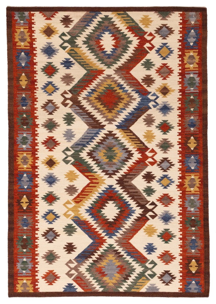 Vintage Hand Woven Area Rug 5'2" x 7'7" Traditional Wool Oriental Carpet