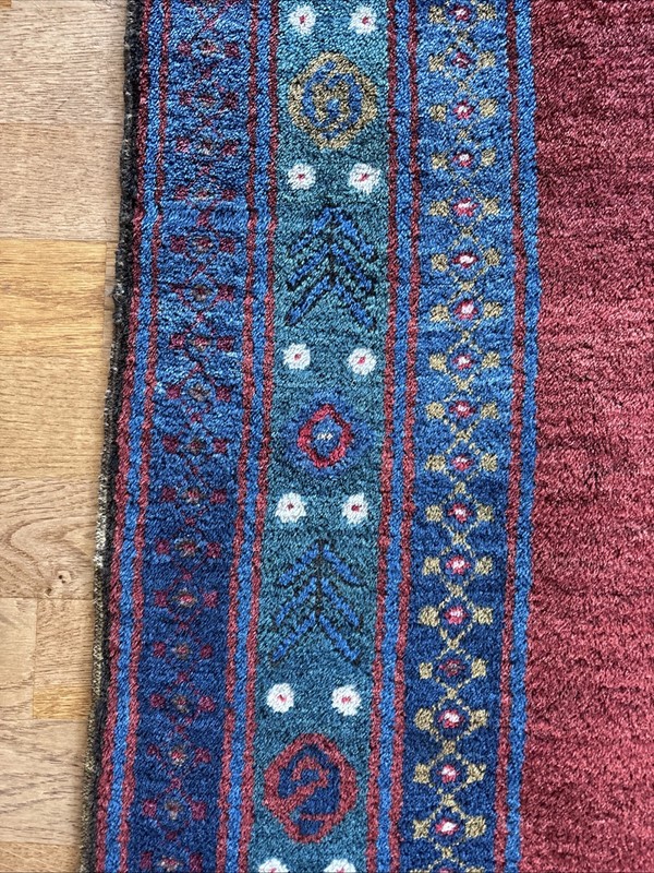 5 X 9 Antique Armenian Karabakh Rug C. 1900 May. Dyed Red Azure Blue Turquoise gallery