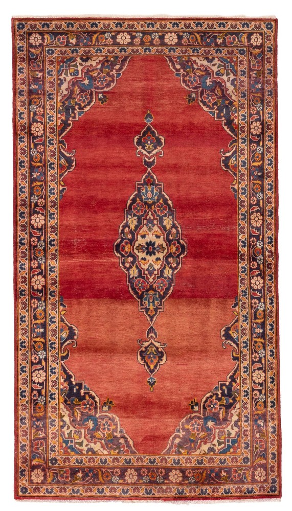 Vintage 3'9" x 6'11" Traditional Hand Knotted Vegetable Dye Wool Area Rug